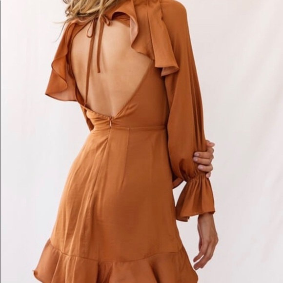 Camel Colored Dress - Picture 4 of 4